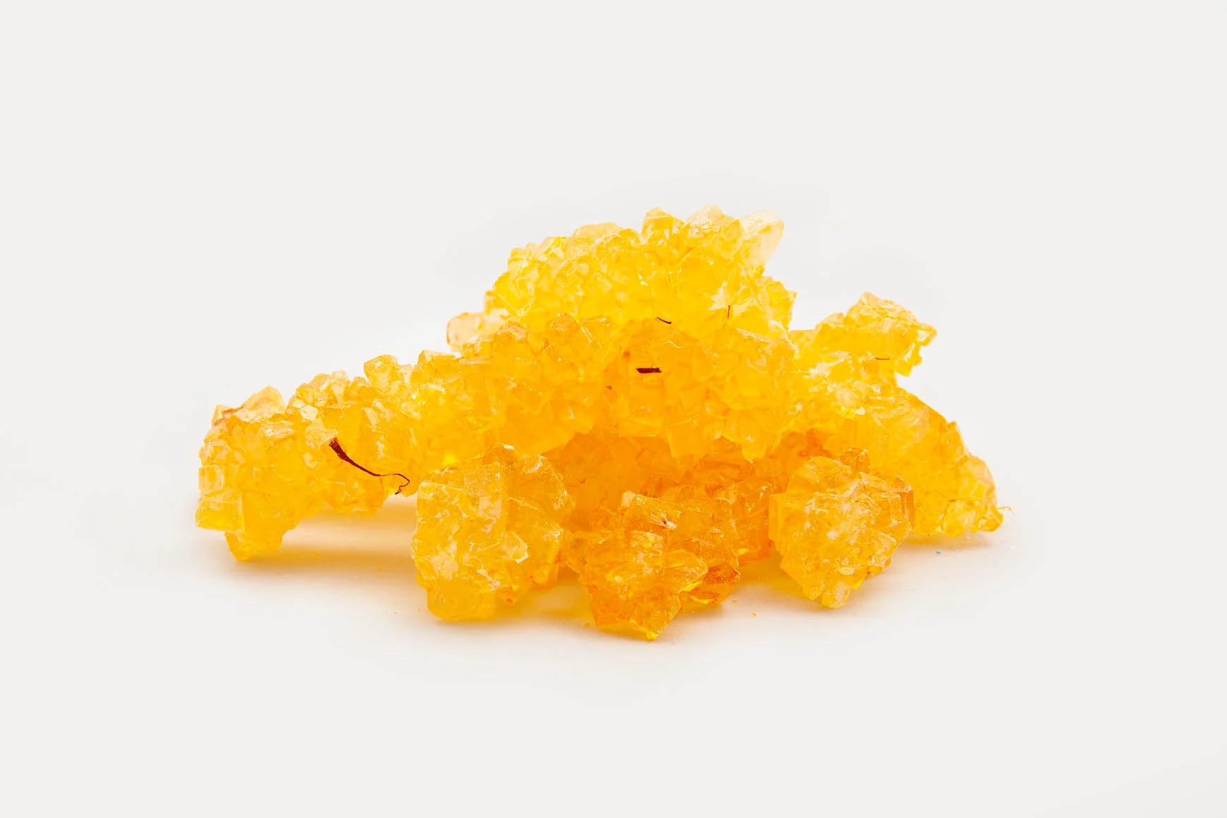 Premium Saffron Flavored Rock Candy (Nabat) - 8 Ounce - Authentic Persian Delicacy - Perfect for Tea, Desserts & Gift Giving