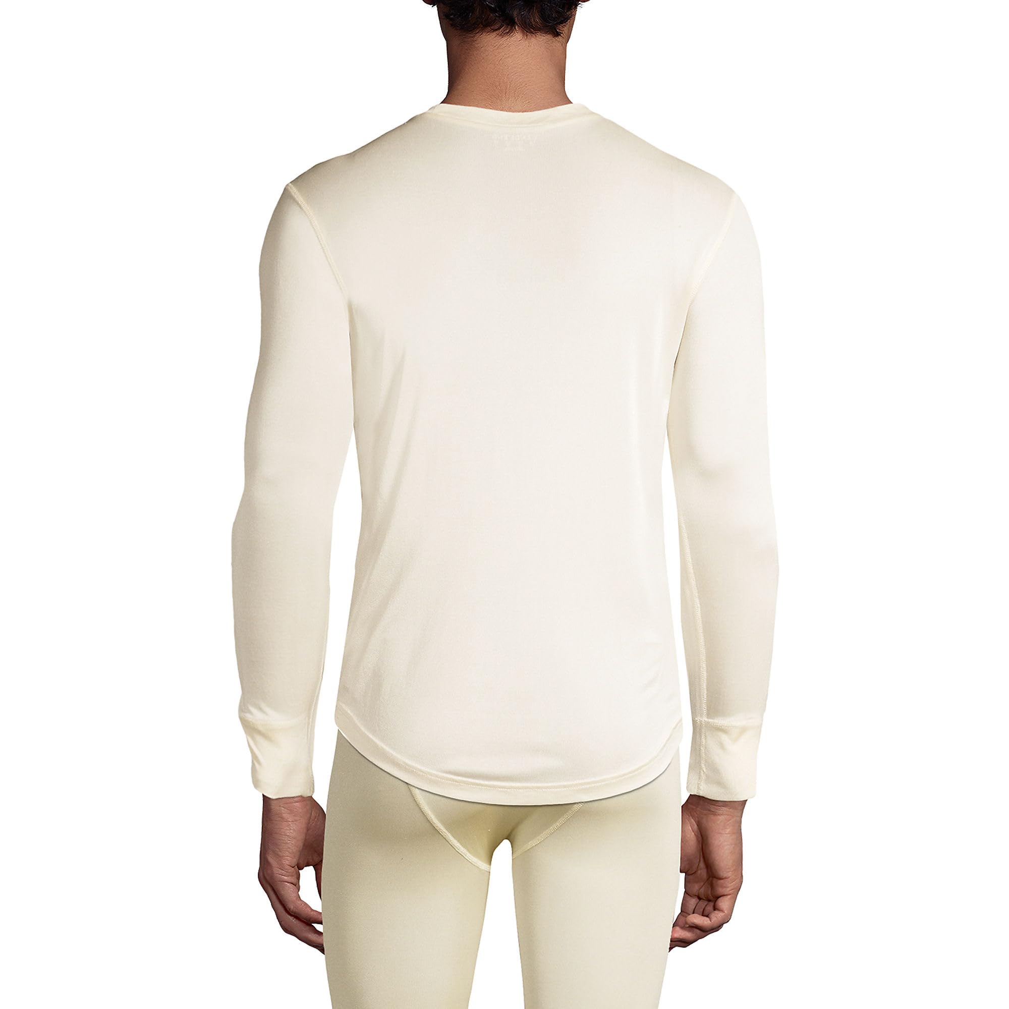 Lands' End Men's Silk Thermal Underwear Set - Soft Crew Neck Long Sleeve Base Layer for Cold Weather, Winter Sports & Outdoor Activities