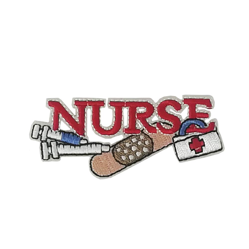 Nurse Embroidered Iron-On Sew-On Patch - Perfect for Scrubs, Jackets, Bags & DIY Crafts