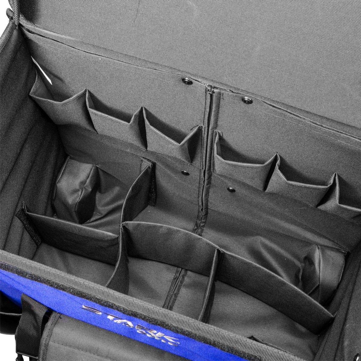 Stark USA 20-inch Heavy Duty Rolling Tool Bag with Telescoping Handle - Large Zippered Storage Organizer for Mechanics, Contractors & DIY Projects | Portable Tool Tote for Workshop, Job Site & Home Garage Use