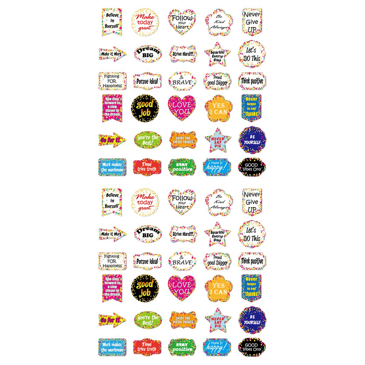 Healifty 60PCS Self-Adhesive Alphabet Letter Stickers for DIY Crafts, Kids Activities, Laptop & Water Bottle Decoration - Fun Decorative Stickers for School, Office & Home Use