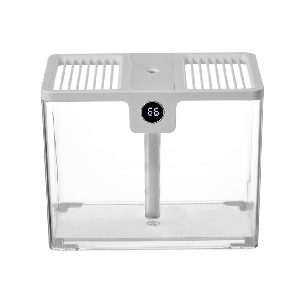 Faruxue 1.5L Cool Mist Humidifier for Bedroom - Transparent Air Humidifier with Temperature Display, Large Capacity Air Purifier & Essential Oil Diffuser with 2 Adjustable Modes - Perfect for Dry Air Relief in Home, Office, Nursery and Yoga Room