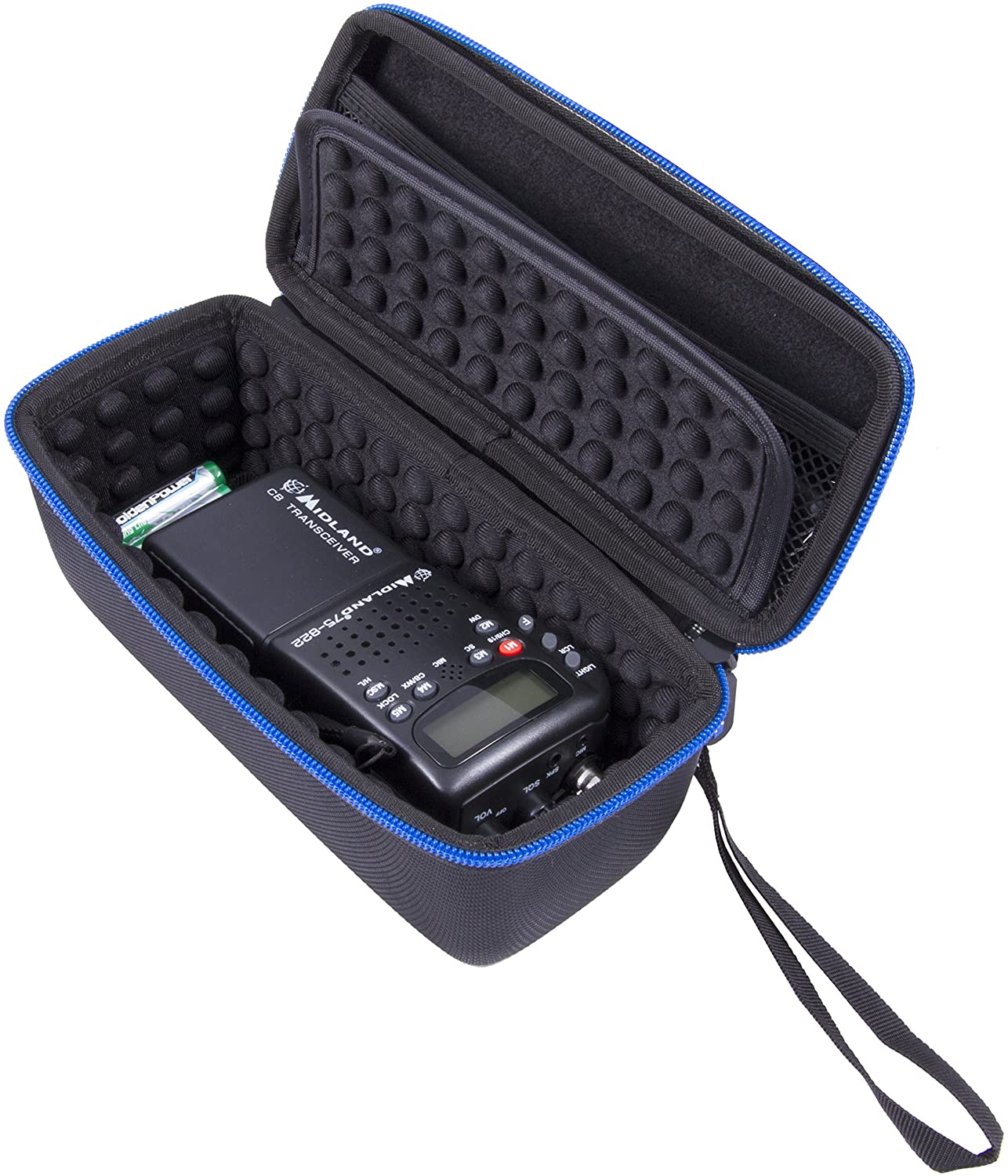 CASEMATIX Universal CB Radio Case - Compatible with Midland 75822, Uniden BC75XLT, Midland 75785 & Uniden BCD436HP 2-Way Radios (Antenna Removal Required) - Durable Protective Cover for Truckers, Off-Road Adventures & Emergency Communications