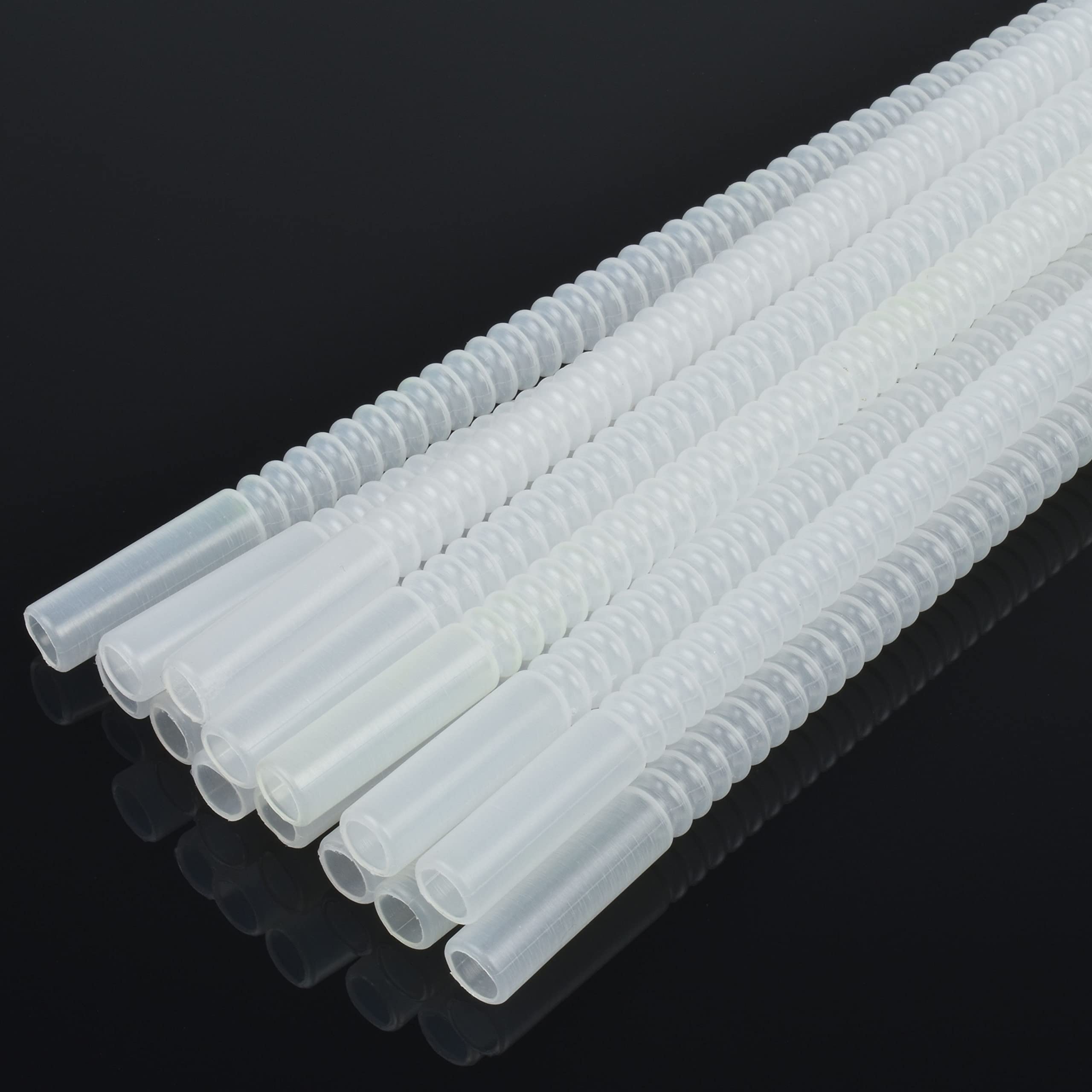 Flexible Reusable Bendable Straws - 11 Inch Long Silicone Drinking Straws - 14 Pack for Smoothies, Cocktails, and Travel Cups - Eco-Friendly & Dishwasher Safe