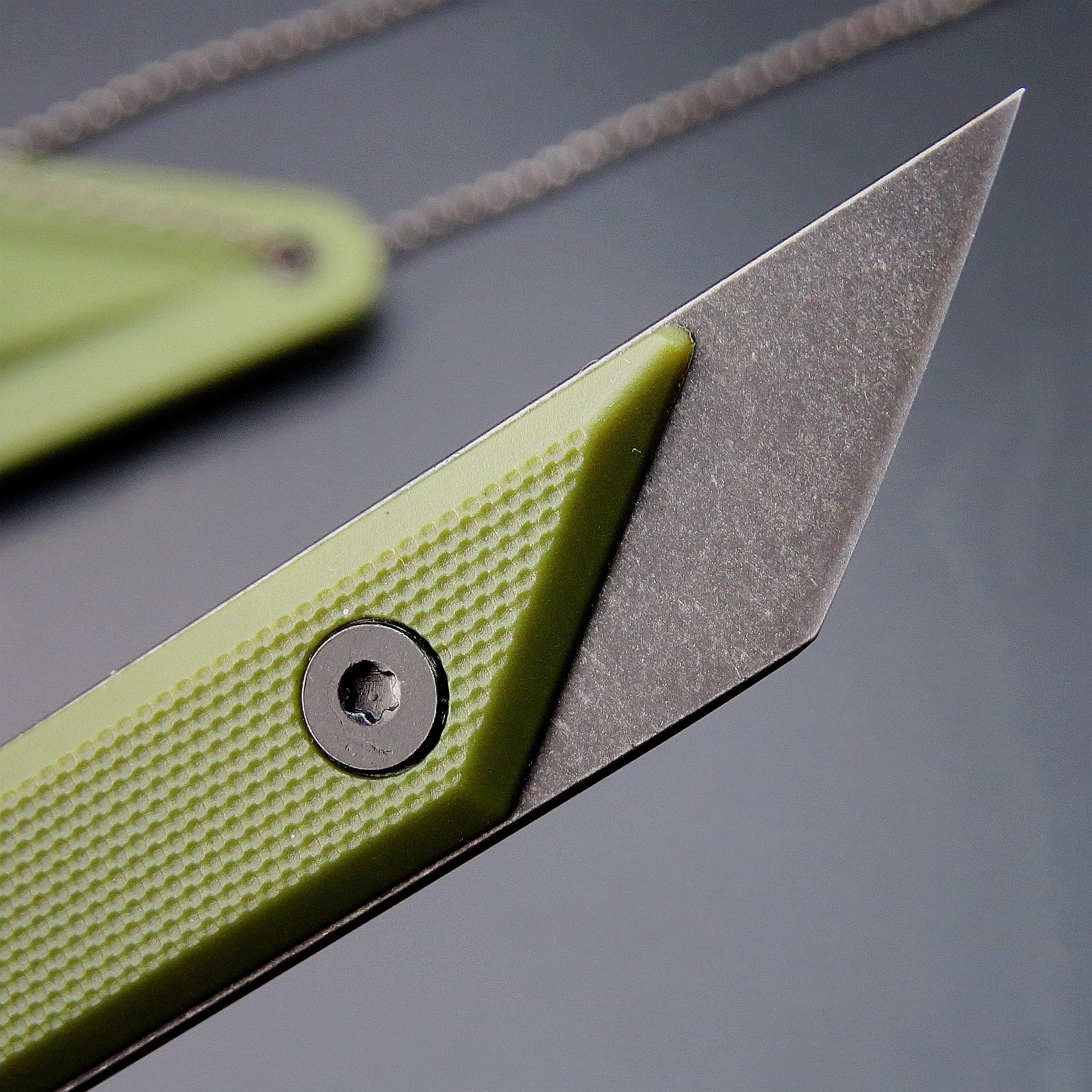 **440C Stainless Steel Fixed Blade Knife with G10 Handle - Tactical EDC Tool for Outdoor Camping, Hiking, Fishing - Includes Kydex Sheath (Army Green) - Perfect for Survival, Bushcraft & Everyday Carry**