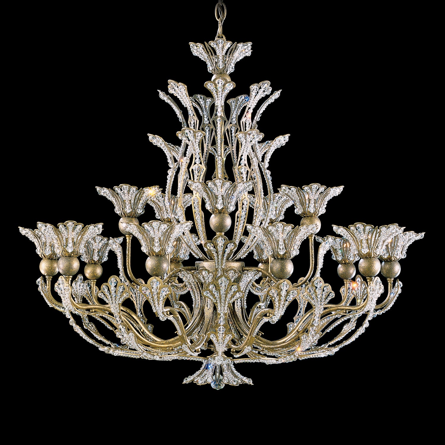 16-Light Crystal Chandelier for Dining Room - Modern Elegant Ceiling Lighting Fixture for Home Decor, Wedding & Restaurant Use