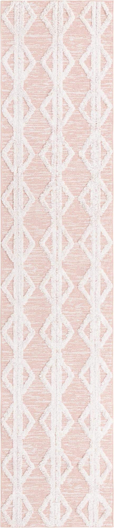 Sabrina Soto Casa Collection 12 Ft Runner Rug - Soft Pink Hallway & Entryway Rug for Home Decor | Durable & Stylish Floor Covering for Living Room, Bedroom, Dining Area