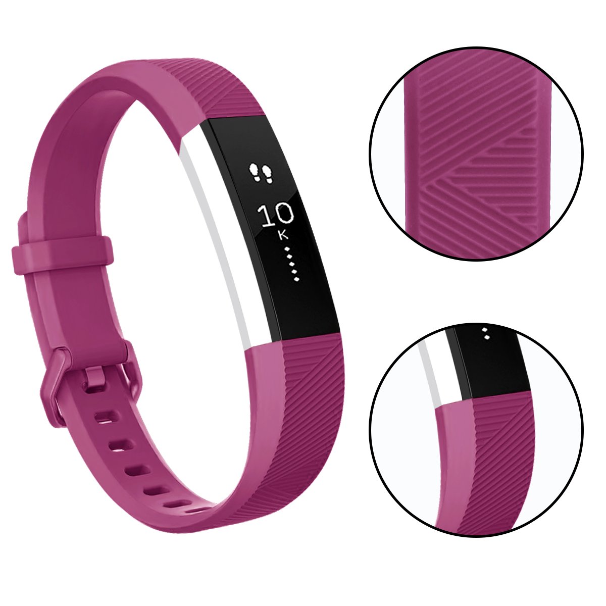 3 Pack Replacement Bands Compatible with Fitbit Alta & Alta HR - Adjustable Soft Silicone Sport Wristbands for Women & Men - Perfect for Fitness Tracking, Running & Daily Wear