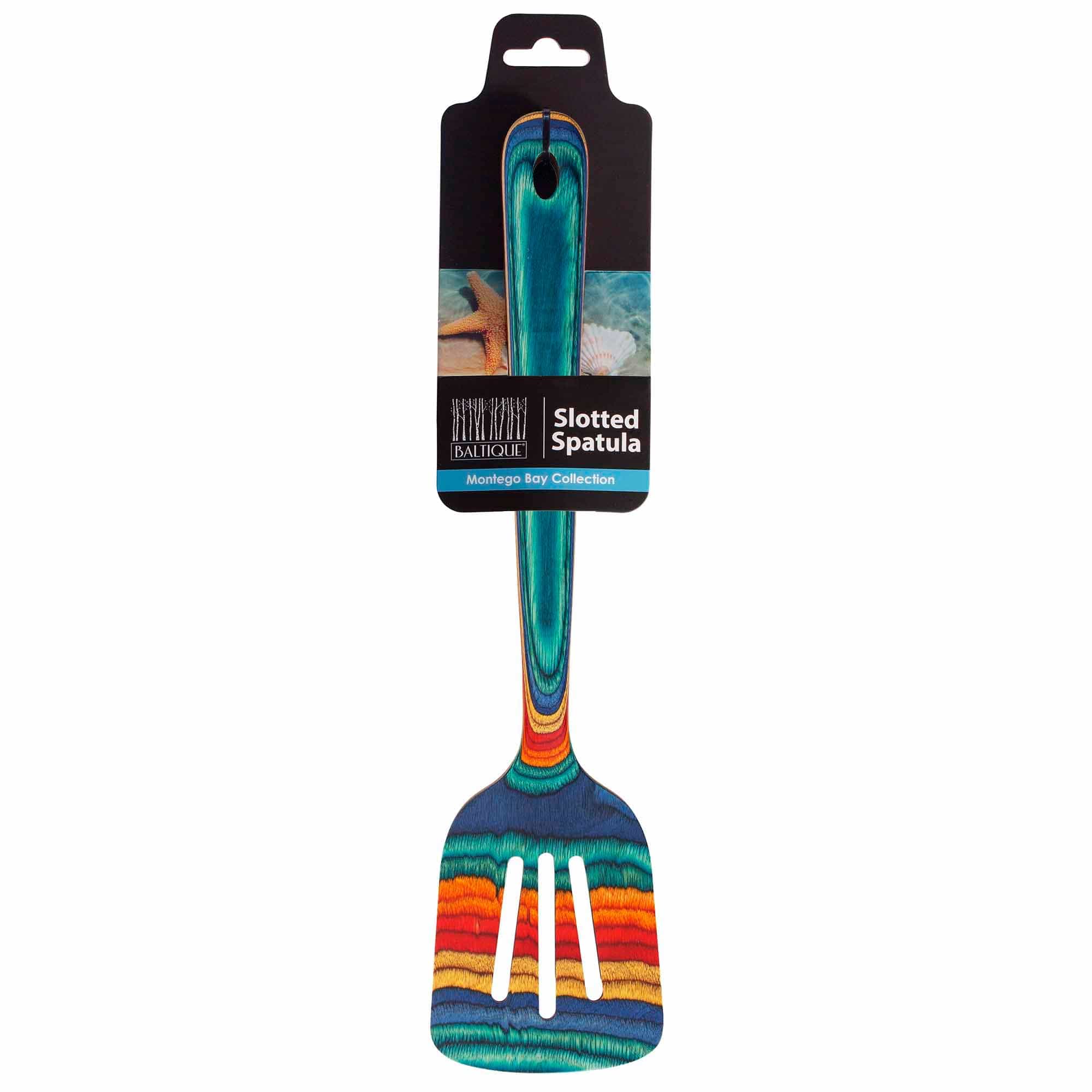 Baltique® Montego Bay Collection Slotted Spatula - 12.5 Inch Stainless Steel Kitchen Turner with Ergonomic Handle - Perfect for Flipping Pancakes, Burgers & Eggs on Griddle or Skillet