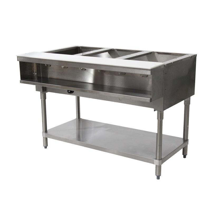 Advance Tabco WB 4G NAT X Commercial Natural Gas Water Bath Hot Food Table - 62 7/16