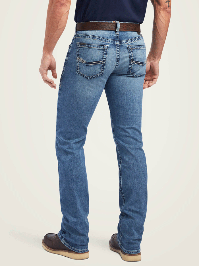 Ariat Men's M7 Slim Wessley Straight Fit Jean in Gaviota Wash - Durable Denim Pants for Work, Casual Wear & Outdoor Activities