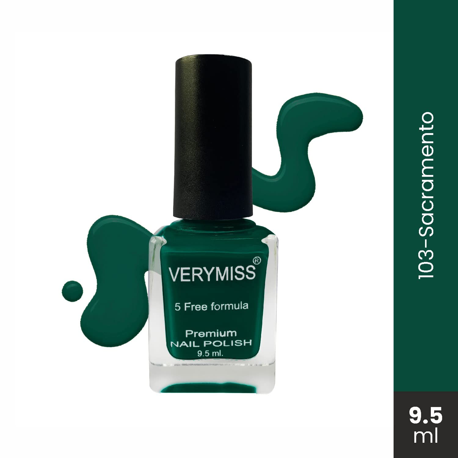 Verymiss Premium Nail Polish Set - 9.5ml Long Lasting Gel Nail Varnish with High Gloss Finish (Sacramento Collection) - Perfect for Manicures, Pedicures, and Nail Art Designs