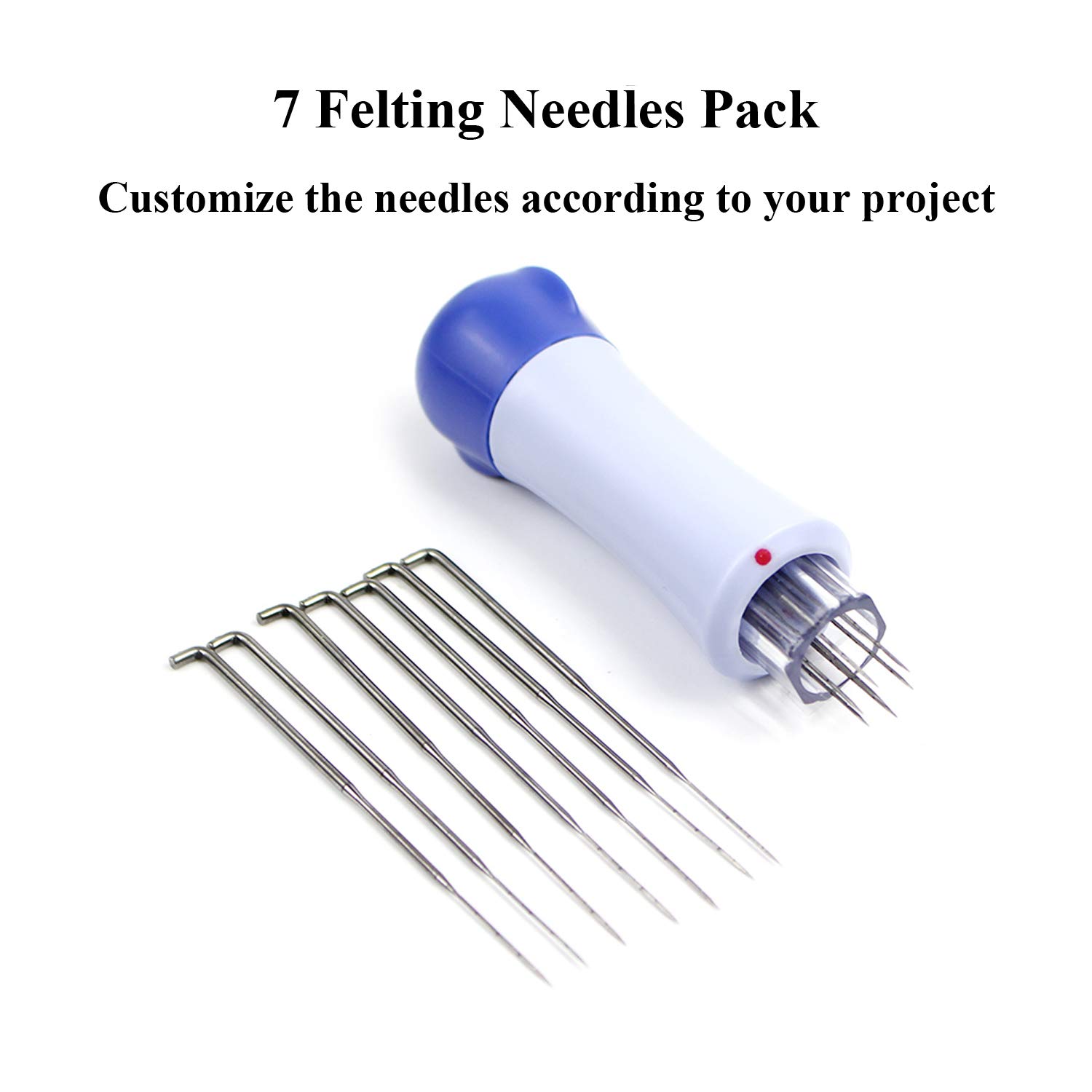 Premium Needle Felting Kit with 7 Felting Needles - DIY Wool Felting Tools for Crafting Animals, Patterns & Patchwork - Perfect Starter Set for Beginners - Create Beautiful Felt Art at Home or in Classroom