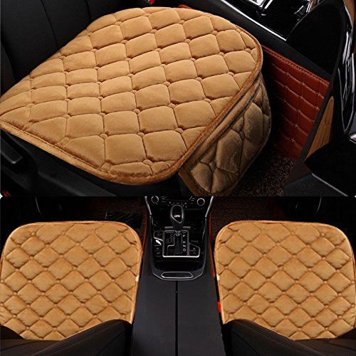 HCMAX Soft Car Seat Cover Cushion Pad Mat Protector - Universal Fit for Sedan, Hatchback & SUV (2+1 Front & Rear Seat Covers) | Comfortable & Durable Auto Accessories for Daily Commute, Road Trips & Family Travel