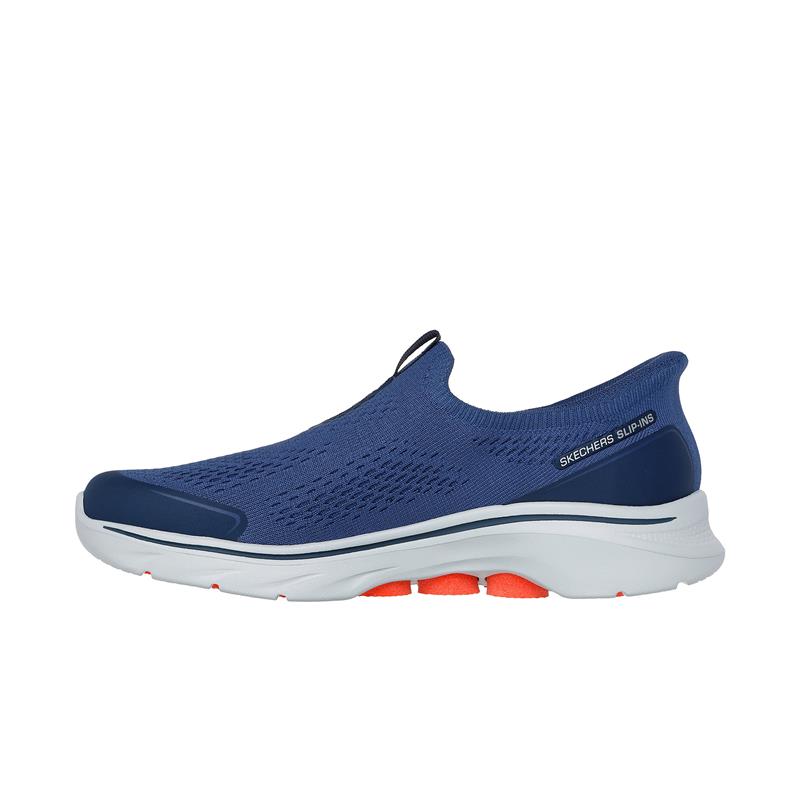 Skechers Women's Go Walk 7 Slip-On Sneakers - Comfortable Walking Shoes for Women, Navy Blue (216553/NVY) - Perfect for Walking, Travel & Everyday Wear