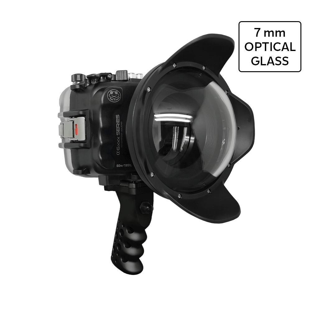 SeaFrogs Underwater Housing for Sony A6xxx Series - Salted Line Aluminum Pistol Grip & 6 Optical Glass Dry Dome Port (Gen 3) | Perfect for Scuba Diving, Snorkeling & Underwater Photography