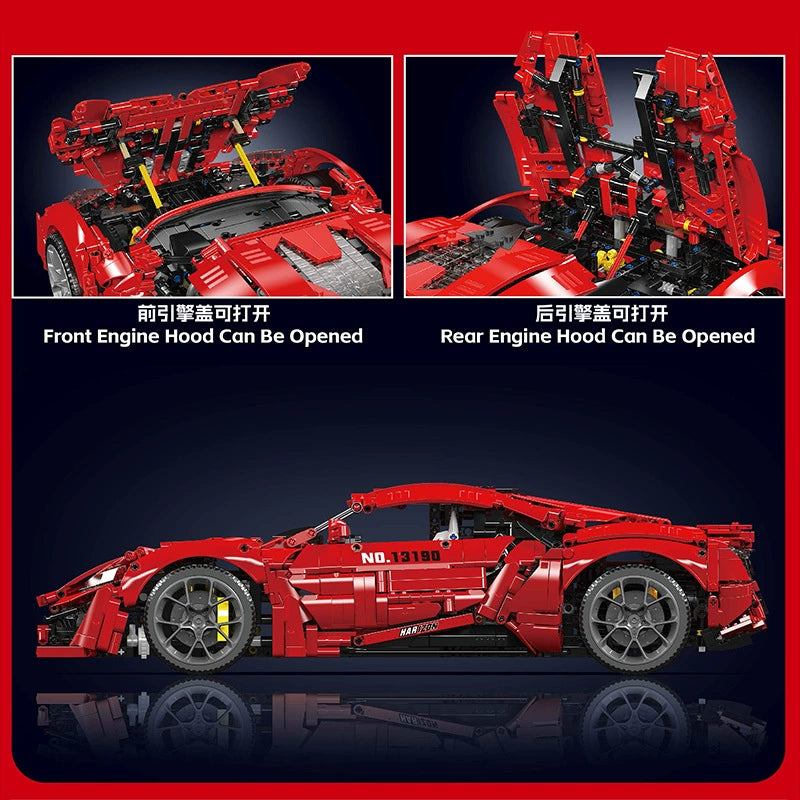 4070+Pcs MouldKing 13190 Lykan Hypersport Dynamic Version Building Blocks Set - Super Sports Car Model Kit for Adults & Teens - Perfect for Collectors, Gifts & Home Decoration