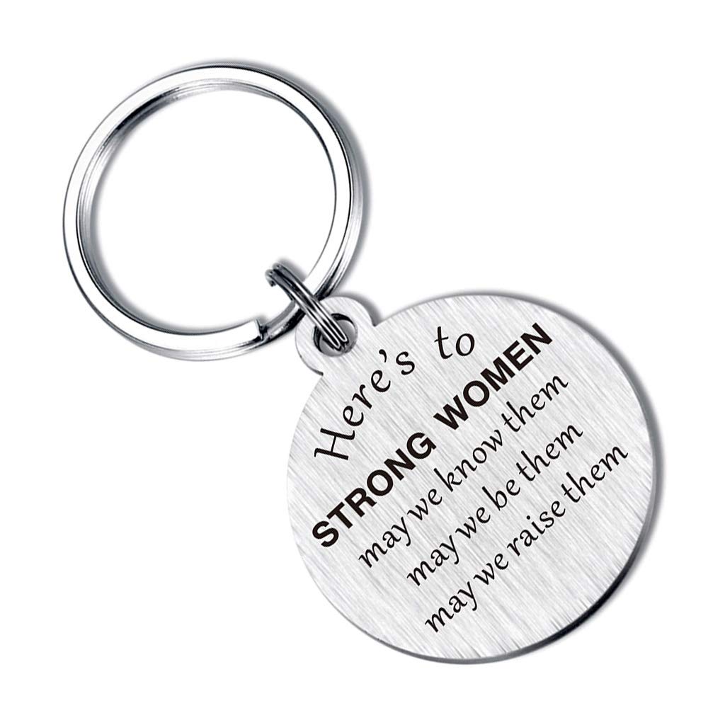 Empowering Feminist Keychain - Strong Women Gift for Birthday, Graduation & Women's Day - Motivational Keyring for Her - Perfect for Daily Use, Office & Gifts