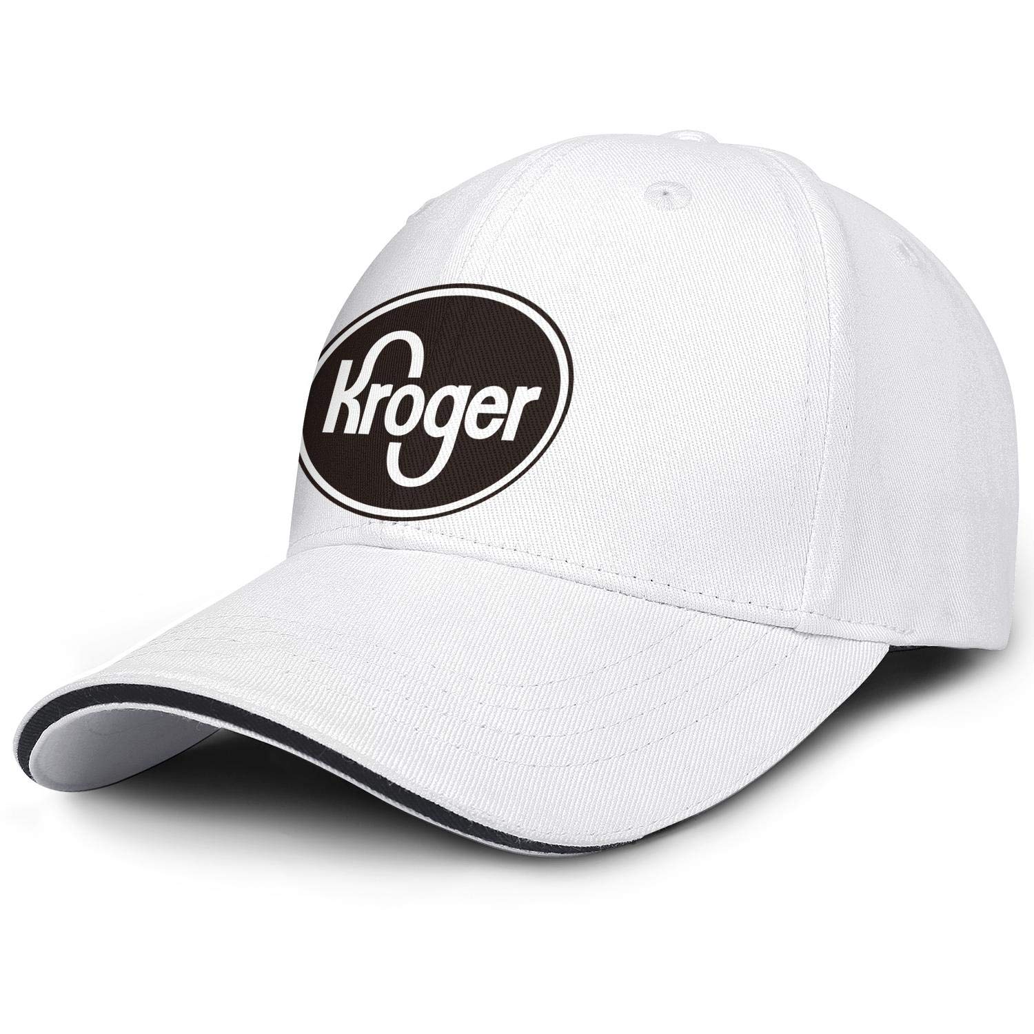 LHSPOSIFD Unisex Baseball Cap - Adjustable Hipster Hat for Men & Women - Kroger Logo Black & White Flat Cap - Perfect for Driving, Outdoor Activities & Casual Wear