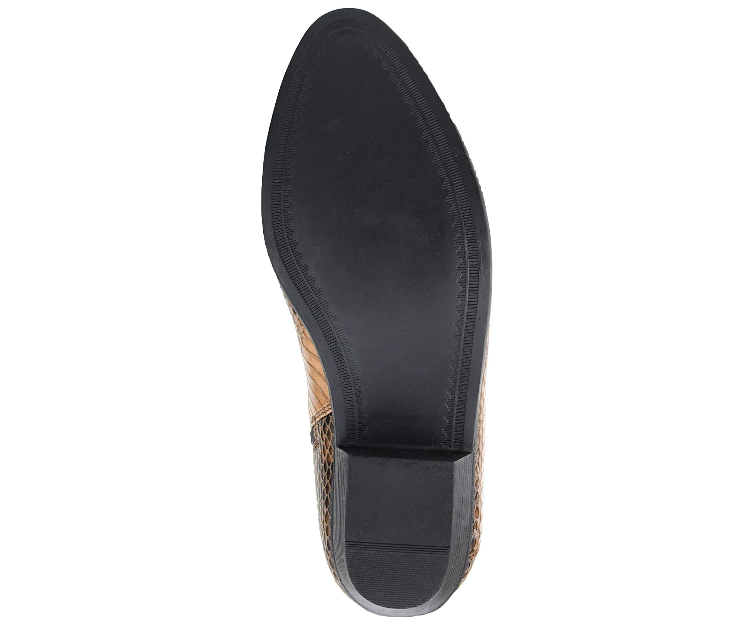 **Bolano Adder Men's Dress Boots - Fashionable Snake Print Ankle Boots with Easy Zipper Slip-On | Perfect for Casual Outfits, Office Wear & Night Out**