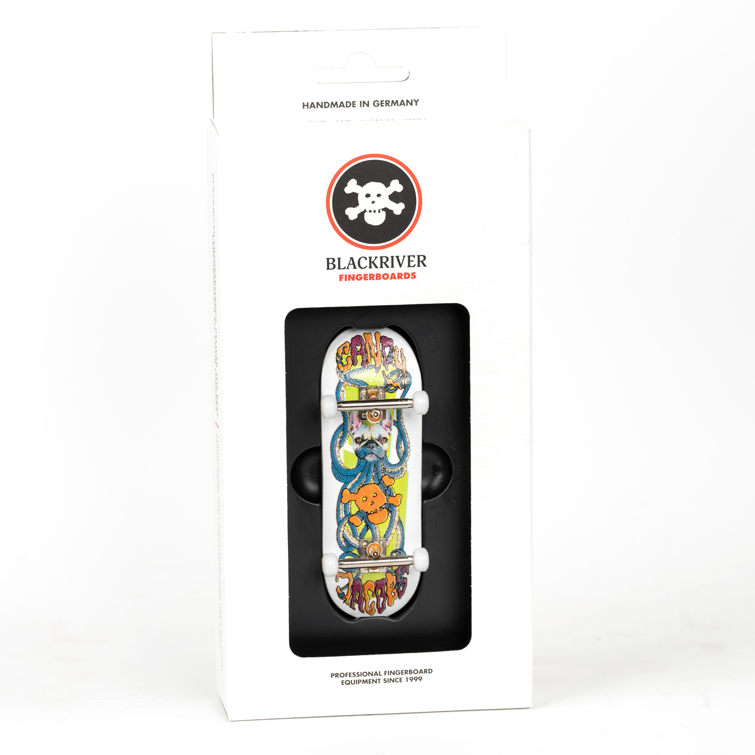 Blackriver Fingerboard Complete - Candy Jacobs Octopus Design - Professional Finger Skateboard for Tricks & Stunts - Perfect for Skateboard Enthusiasts & Collectors