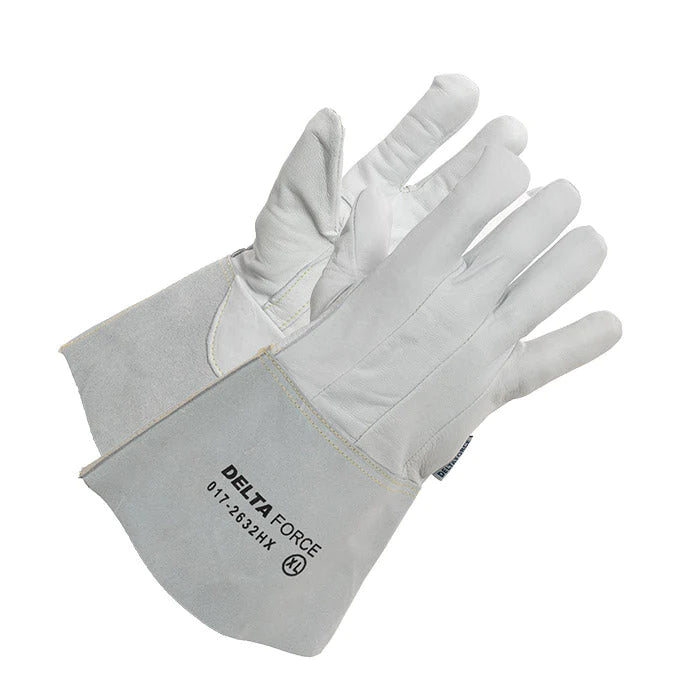 FORCEFIELD Sheepskin & Tig Leather Welding Gloves - Heat Resistant Work Gloves for Metal Fabrication, Welding & DIY Projects (Model 017 2632HL)
