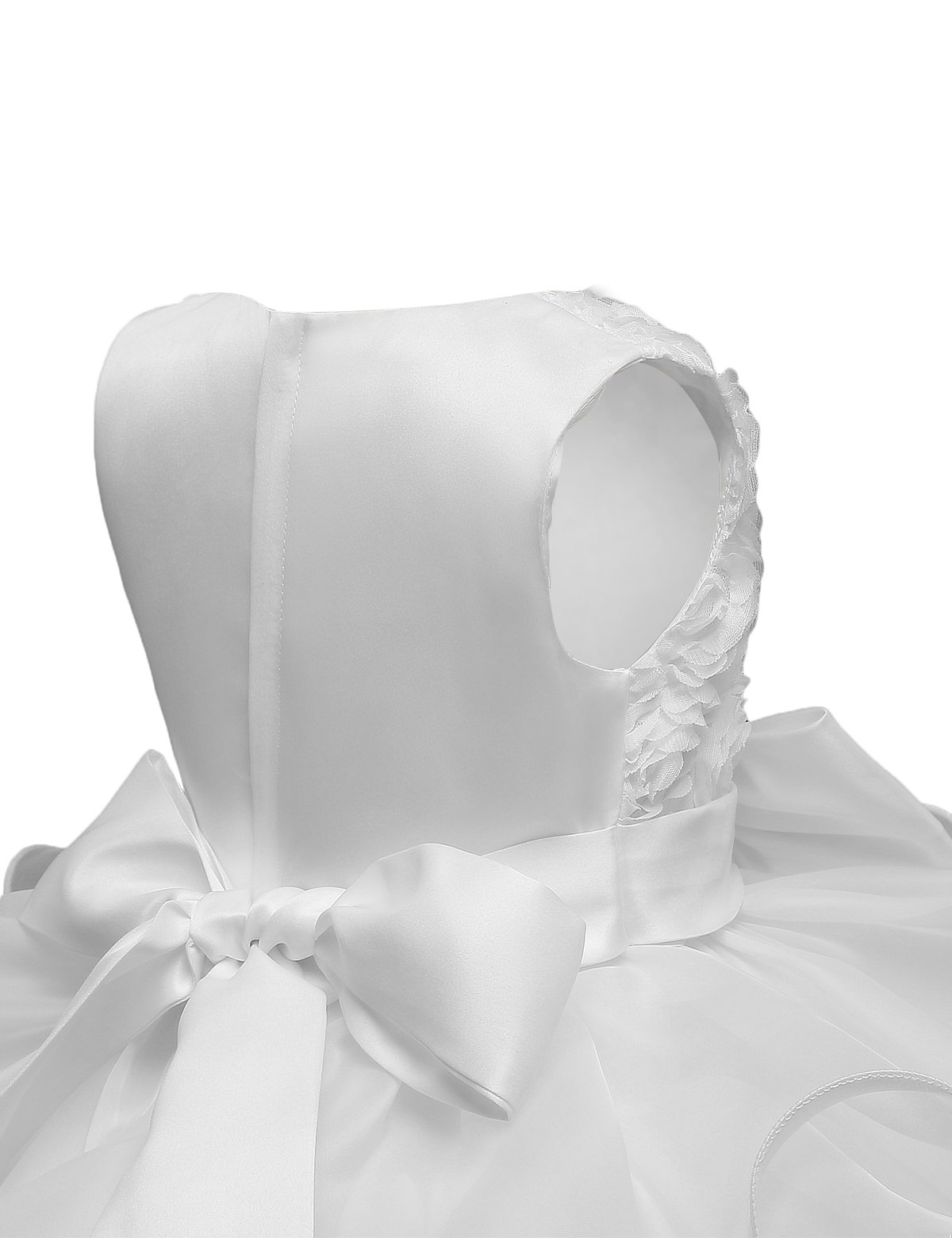 NNJXD Girls' Ruffled Lace Party Dress - Elegant Flower Girl Dress for Weddings, Birthday Parties & Special Occasions