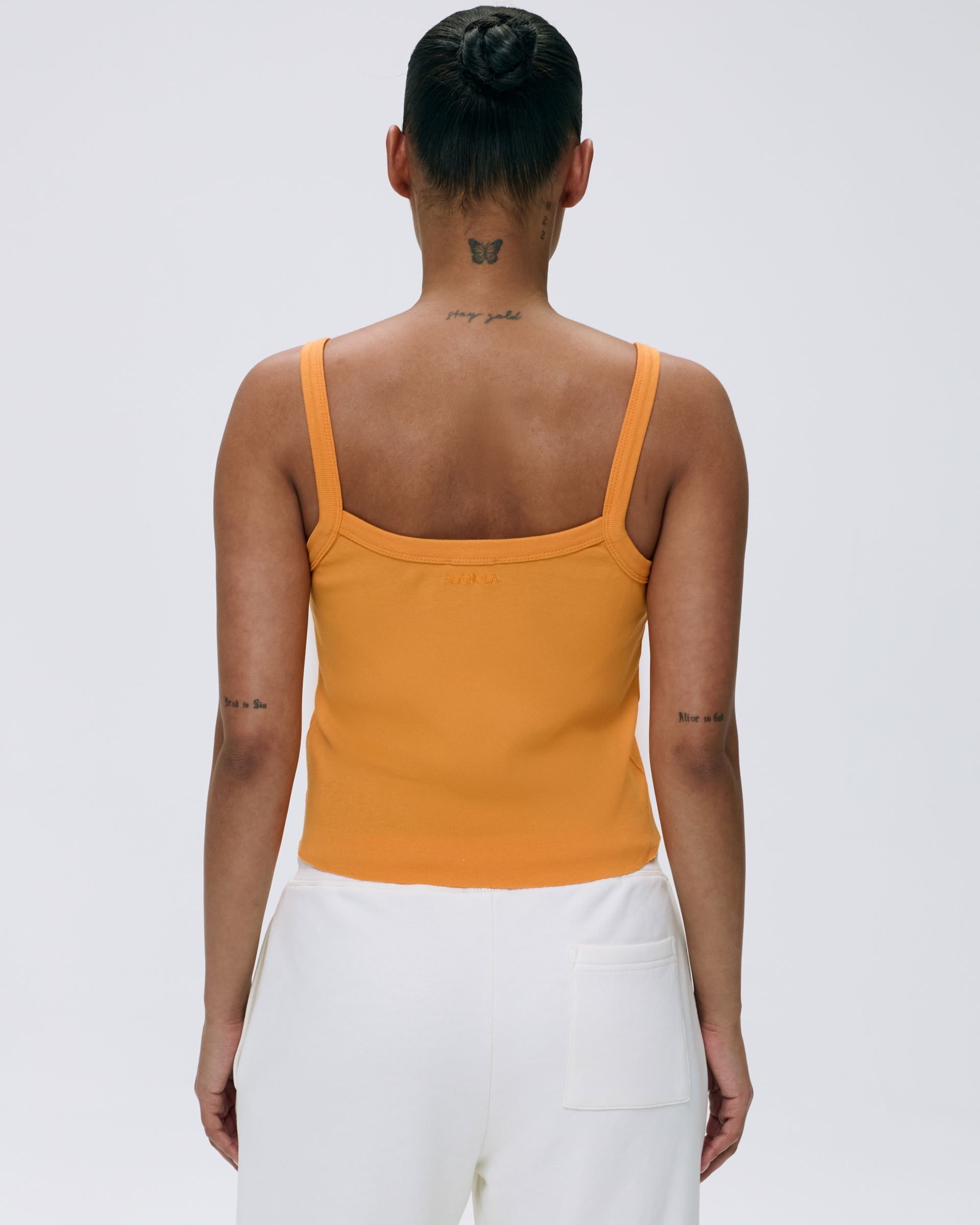 Rib Wide Binding Baby Tank Top - Mango Orange | Soft & Comfortable Infant Tops for Playtime & Everyday Wear