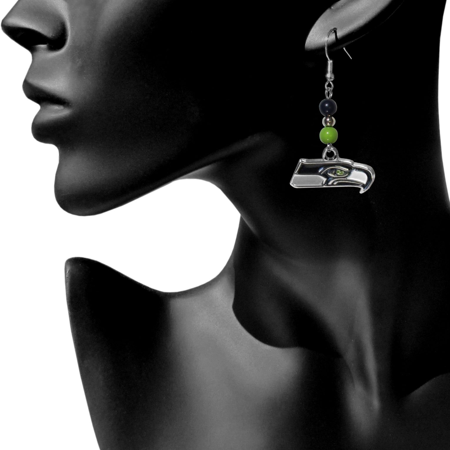 NFL Fan Bead Dangle Earrings for Women - Football Team Spirit Jewelry - Perfect for Game Day, Tailgating & Sports Events