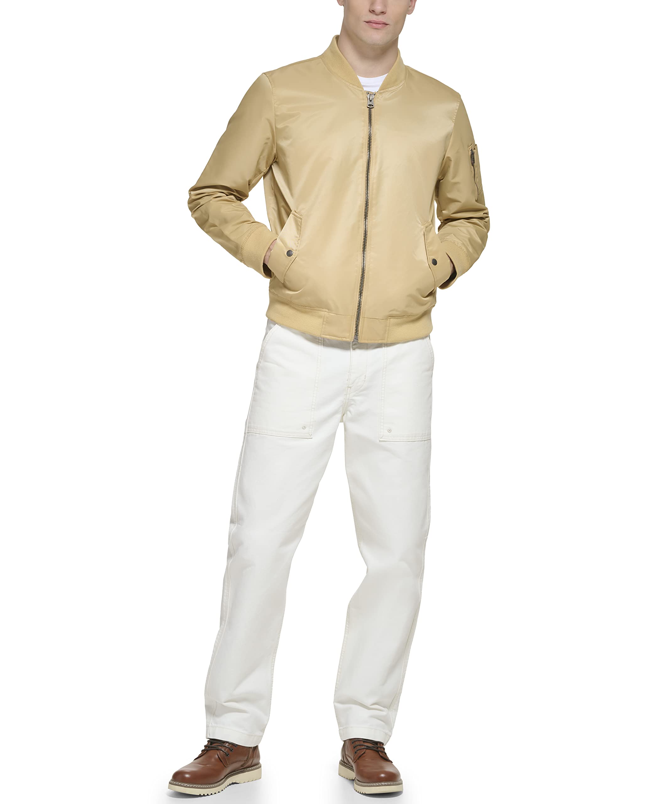 Levi's Men's MA-1 Flight Lightweight Zip-Up Bomber Jacket - Stylish Casual & Travel Outerwear for Everyday Wear