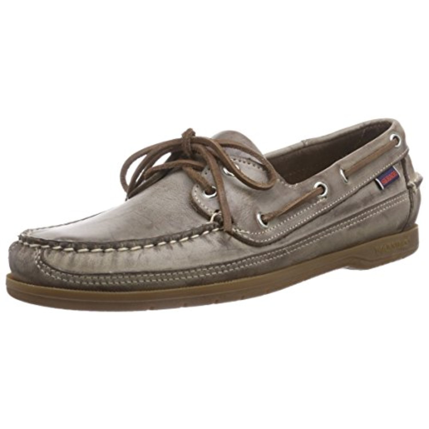 Sebago Men's Schooner Leather Boat Shoes - Classic Brown Waxy Leather for Casual & Outdoor Wear - Perfect for Sailing, Driving & Everyday Comfort