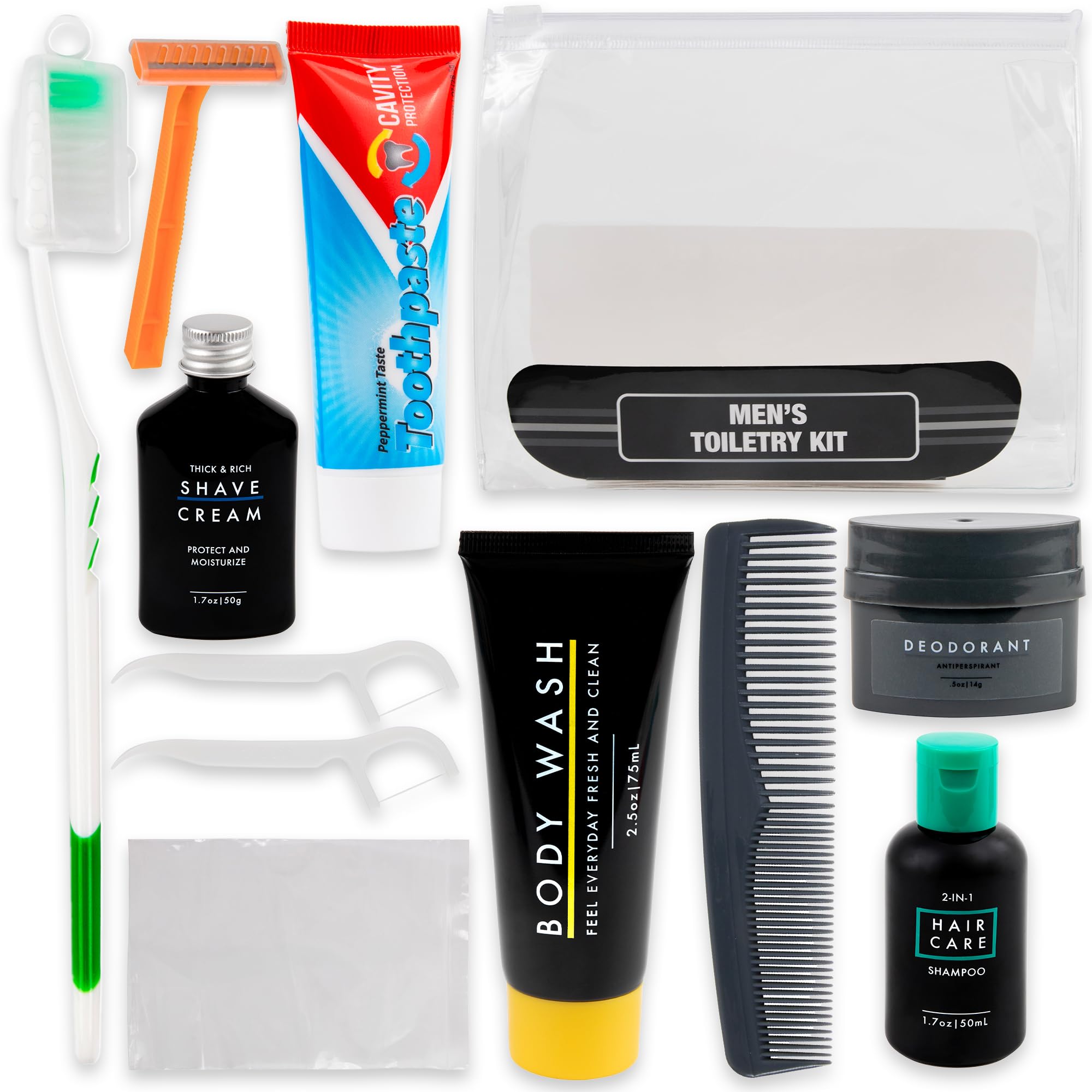 25-Piece Homeless Care Kit - Bulk Hygiene Travel Supplies for Men & Charity Donations - Summer Essentials, Toiletries & Homeless Care Package - Perfect for Shelters, Outreach Programs & Travel Needs