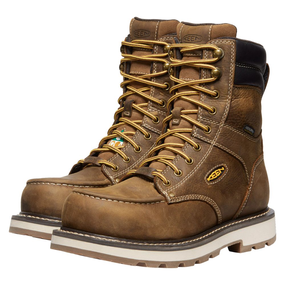 Keen Cincinnatti 90° Heel Men's Size 8 Waterproof Composite Toe Work Boots - OSHA Approved Safety Shoes for Construction, Warehouse & Outdoor Work (Model 1028288)