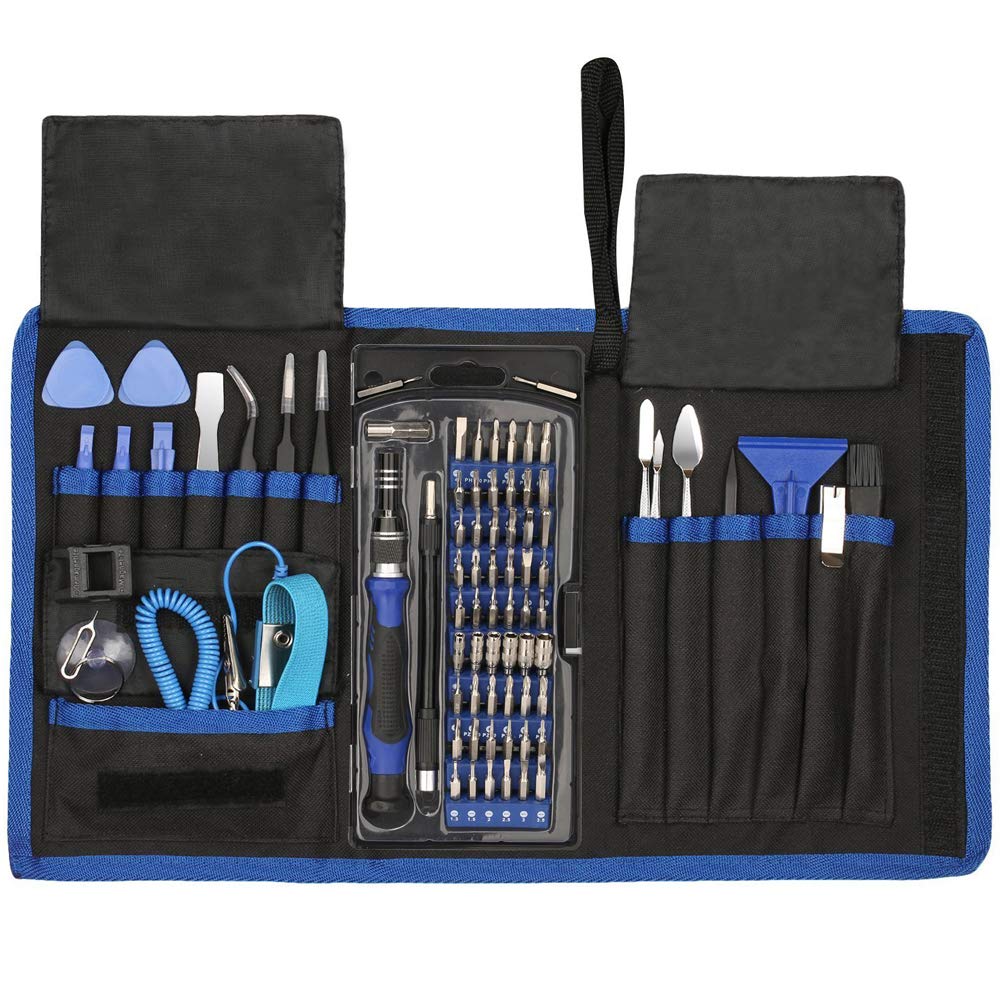 79 in 1 Magnetic Precision Screwdriver Set with Flexible Shaft - Professional Electronics Repair Tool Kit for iPhone, Laptop, PS4, Xbox, Tablet, Camera & Computer - Perfect for DIY, Phone Repair & Small Electronics Maintenance