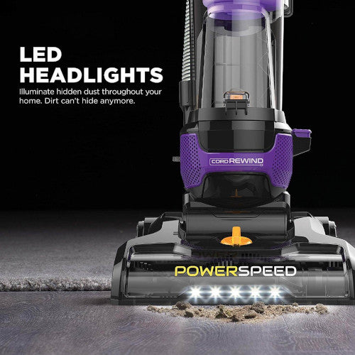 EUREKA Powerspeed Lightweight Bagless Upright Vacuum Cleaner - Powerful Suction for Pet Hair, Carpets & Hard Floors | Perfect for Home Cleaning & Quick Pickups