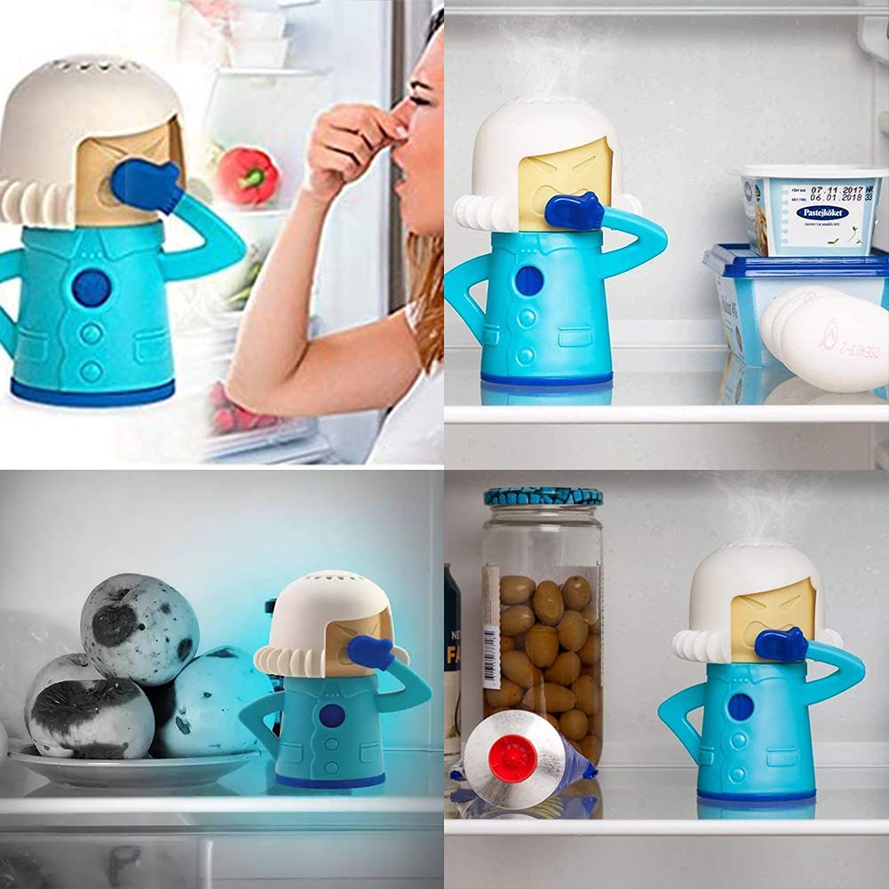 Abnaok Microwave Cleaner & Fridge Deodorizer 2-Pack - Quick & Easy Cleaning for Home & Office - Includes English Manual - Perfect for Kitchen Maintenance & Odor Removal