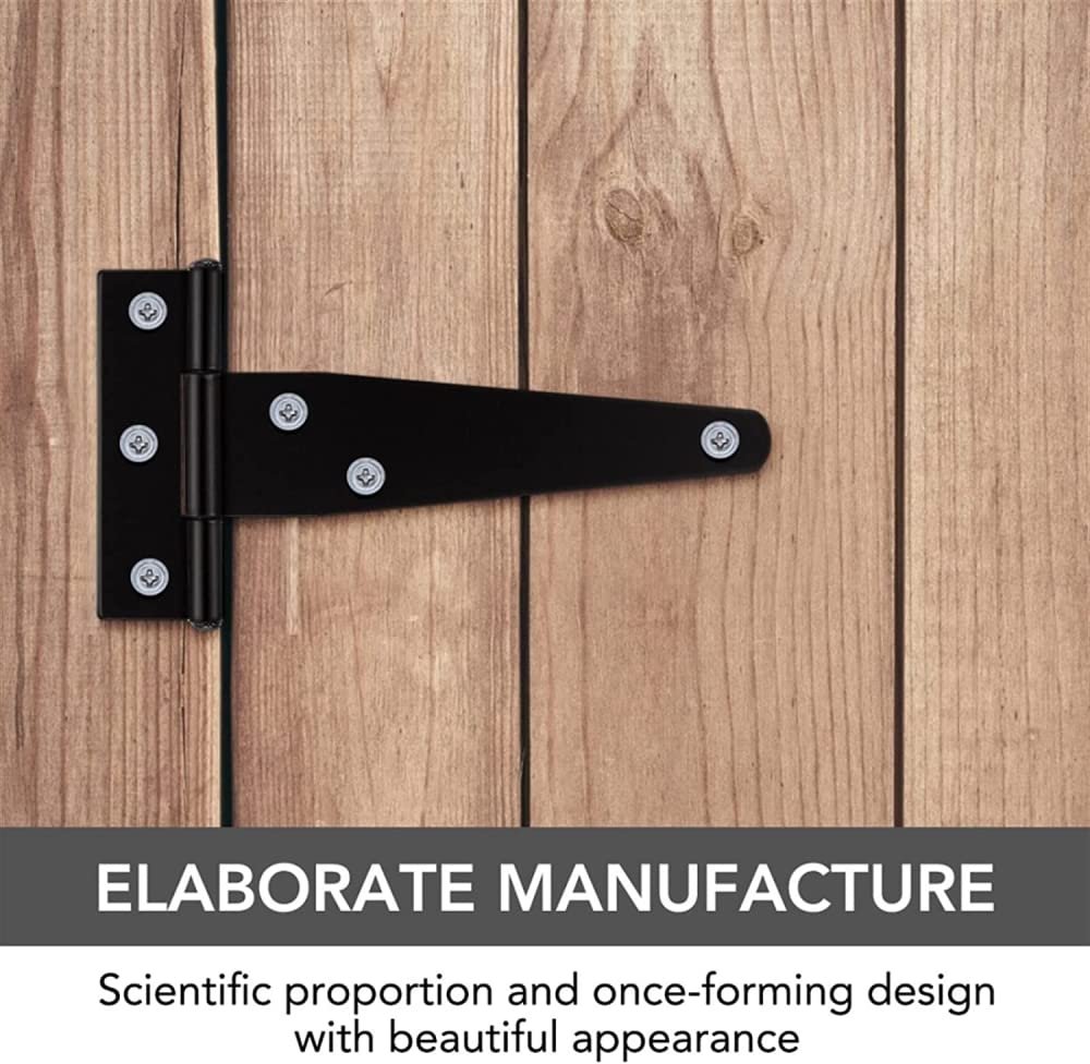 6-Pack 4-Inch T-Shaped Cabinet Door Hinges - Heavy Duty, Easy to Install Hardware for DIY Projects - Perfect for Kitchen Cabinets, Wardrobes & Furniture Repair