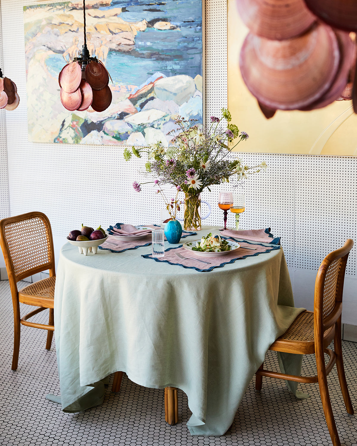 Premium 100% French Flax Linen Tablecloth - Natural & Breathable - Perfect for Dining, Weddings, and Farmhouse Decor