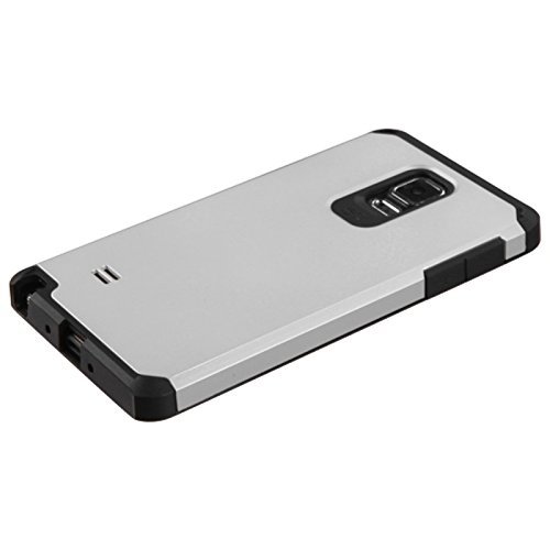 SAMSUNG Galaxy Note 4 Phone Case - Shockproof Protective Cover with Retail Packaging (Black/Silver) - Perfect for Daily Use, Travel & Outdoor Activities