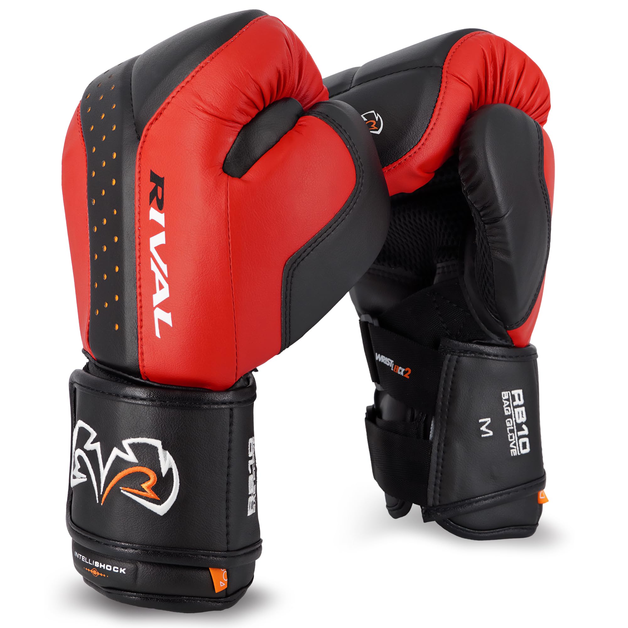 RIVAL RB10 Intelli-Shock Boxing Bag Gloves with Hook & Loop Closure - 1.25