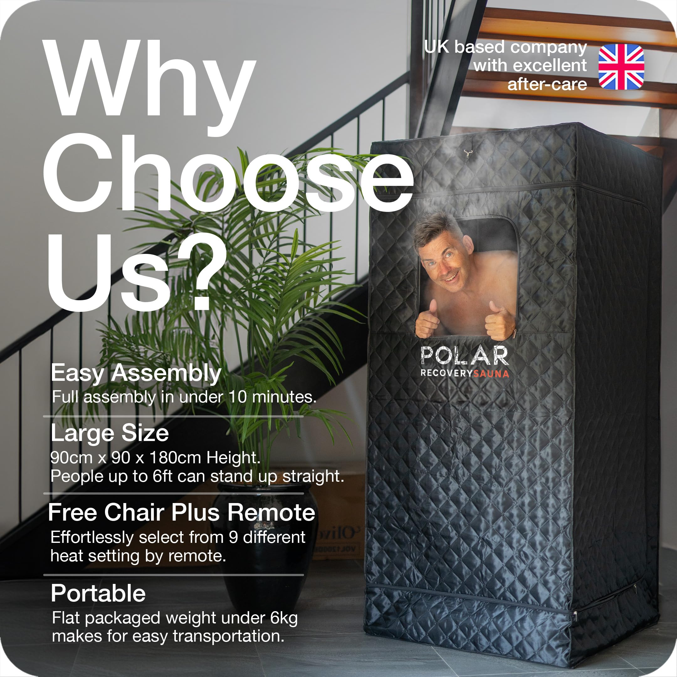 Portable Home Sauna Tent - Indoor Dry Infrared Sauna for Relaxation, Detox & Muscle Recovery | Perfect for Home Spa, Yoga & Post-Workout Therapy