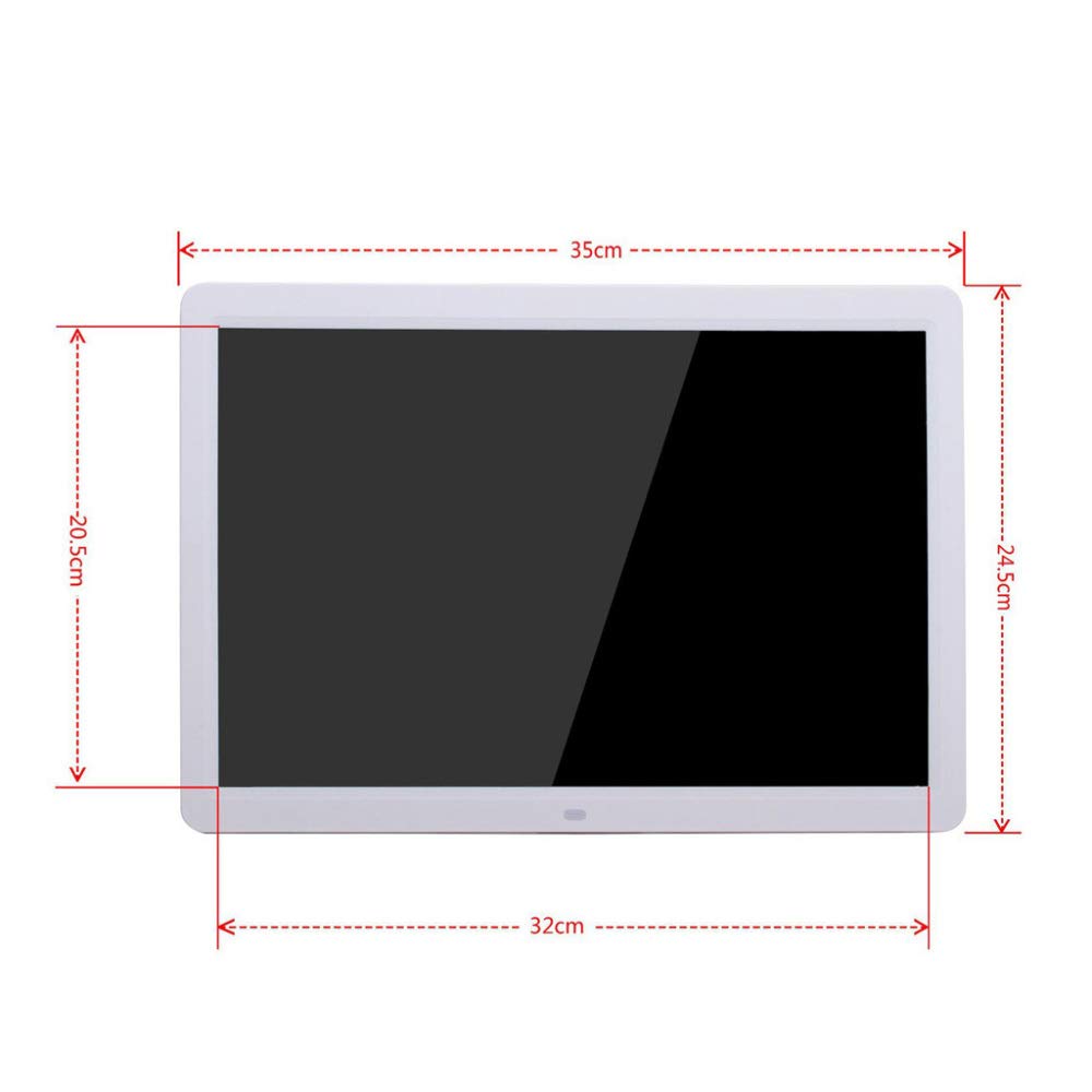15 Inch Digital Photo Frame with 1024x800 High Resolution IPS Display - Music & Video Player, Electronic Photo Album, Black & White - Perfect for Home Decor, Office Display, and Gift Giving