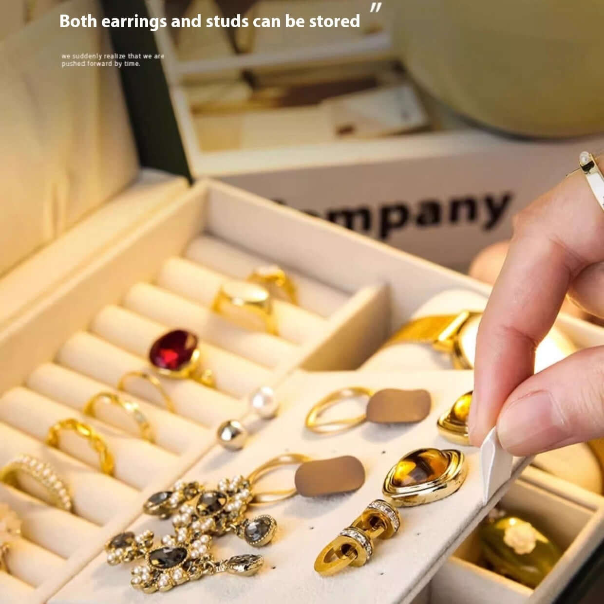 3 Layer Waterproof Jewelry Organizer Box for Necklaces & Rings | Travel-Friendly Storage Case | Perfect for Travel, Home, and Gift Giving
