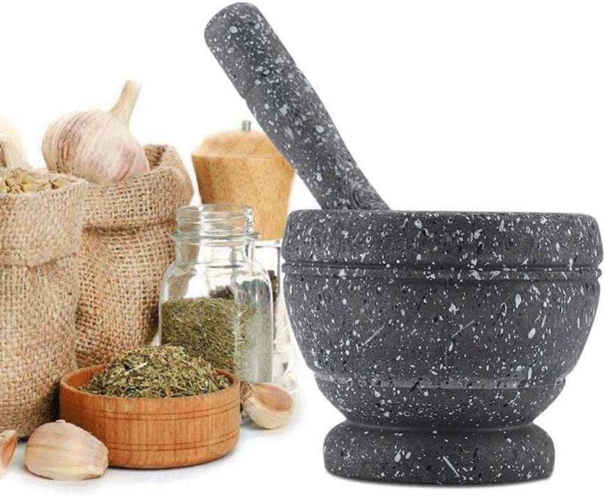 Premium Mortar and Pestle Set - Natural Stone Spice Grinder for Garlic, Herbs & Spices - Durable Kitchen Tool for Crushing, Grinding & Mixing - Perfect for Home Cooking, Baking & Ayurvedic Remedies
