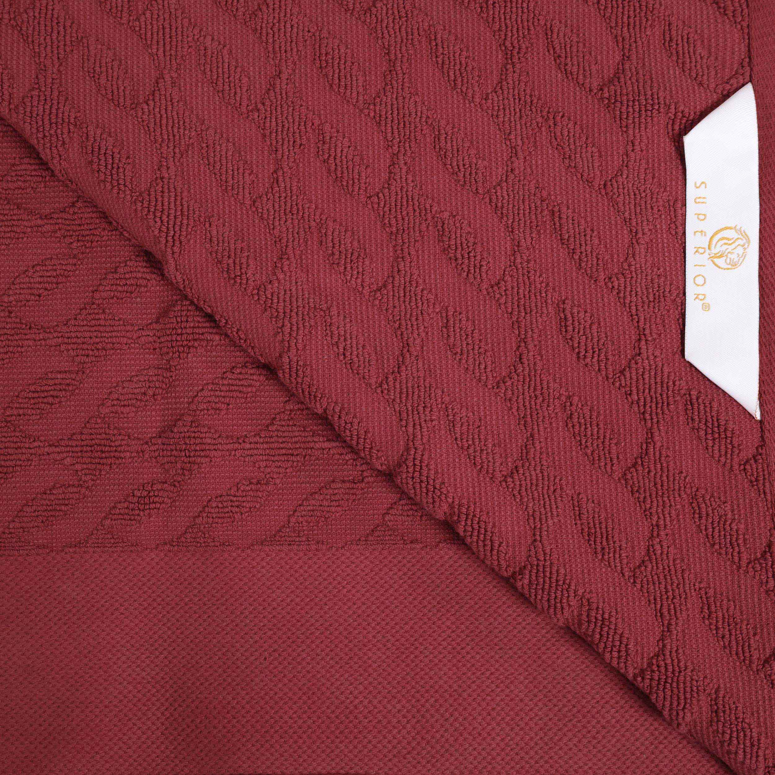 Premium Turkish Cotton Herringbone Jacquard 6-Piece Towel Set - Ultra Soft & Absorbent Bath Towels for Spa, Hotel & Luxury Home Use