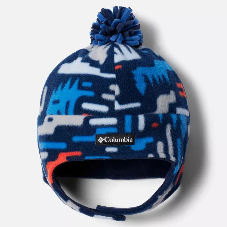 Columbia Collegiate Navy Highland Frosty Trail II Earflap Beanie - Winter Warm Knit Hat for Men & Women - Perfect for Skiing, Snowboarding & Outdoor Adventures
