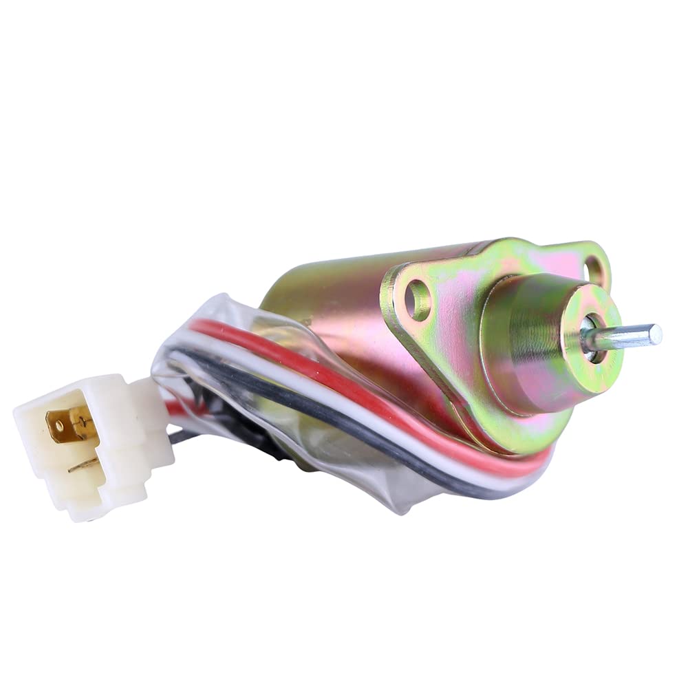 RAREELECTRICAL Synchro-Start Switch Solenoid Compatible with Kubota 17594-6001-4 Fuel Shutdown - Replacement Part for Tractor & Heavy Equipment Engines - Ideal for Agricultural & Construction Machinery Maintenance
