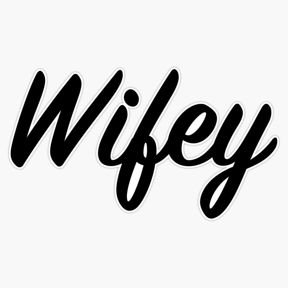 Wifey Vinyl Decal Sticker - 5 Inch Waterproof Decal for Wall, Laptop, Car Bumper, Window - Perfect for Home Decor, Office, Personalization & Gifts