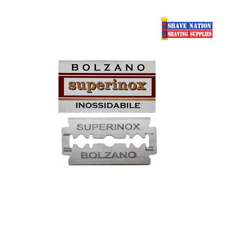 Bolzano Superinox DE Razor Blades - 5 Pack - Premium Stainless Steel Double Edge Blades for Men's Shaving - Perfect for Sensitive Skin & Close Shaves at Home or Travel