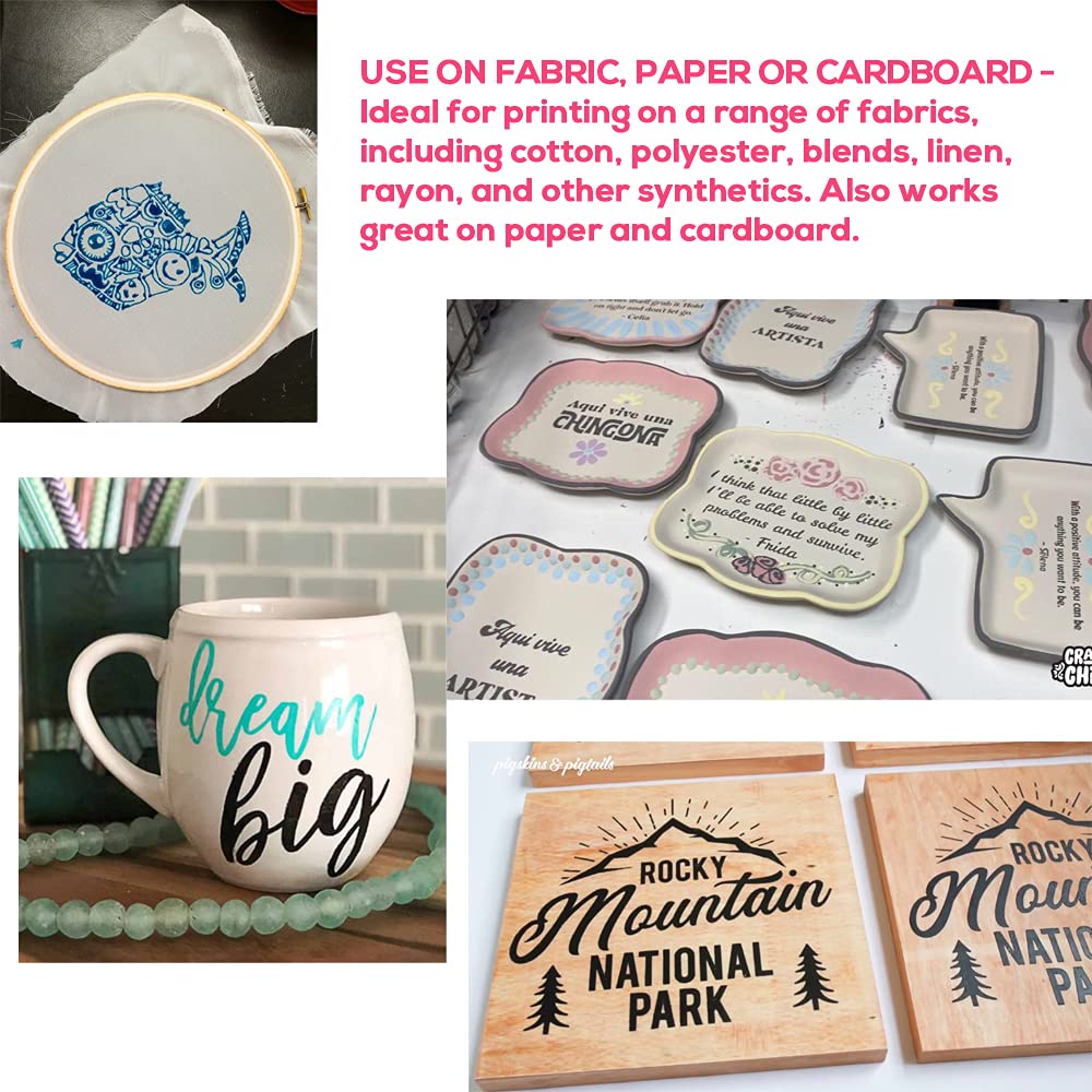 DGAGA Chalk Paste Self-Adhesive Stencils - White Screen Printing Ink for Mesh Transfer, DIY Home Decor, Wood Signs, Canvas & Glass - Perfect for Chalkboard Art, Craft Projects & Personalized Gifts